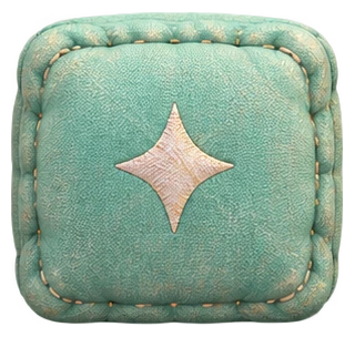 A plump mint pillow